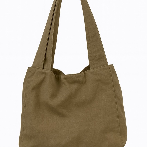 Military green Life is Good brand new Tote Bag with Pink Floral Design - Picture 2 of 7